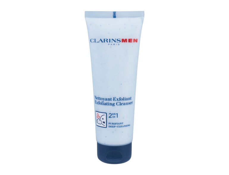 Peeling viso Clarins Men Exfoliating Cleanser 2in1 125 ml scatola danneggiata