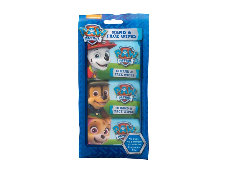 Lingettes nettoyantes Nickelodeon Paw Patrol Hand & Face Wipes 30 St.