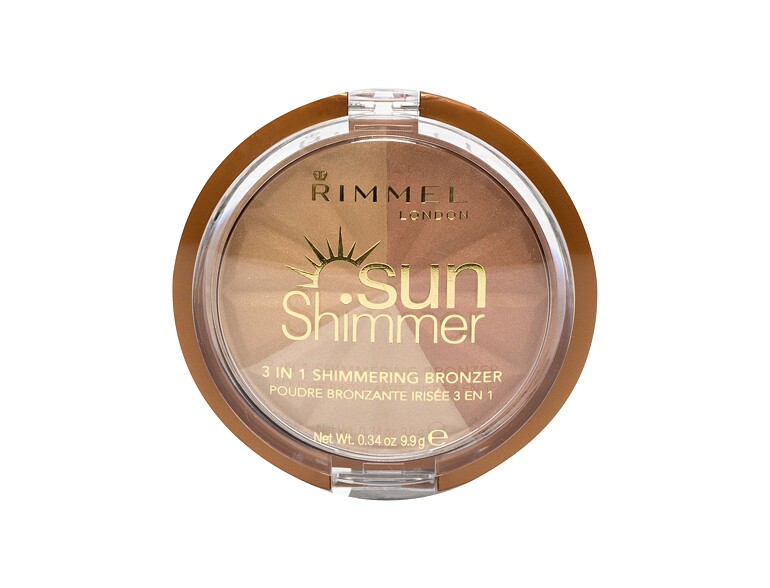 Bronzer Rimmel London Sun Shimmer 3in1 9,9 g 001 Gold Princess