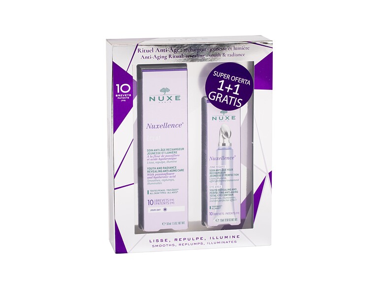 Gel visage NUXE Nuxellence Eclat Youth And Radiance Anti-Age Care 50 ml boîte endommagée Sets