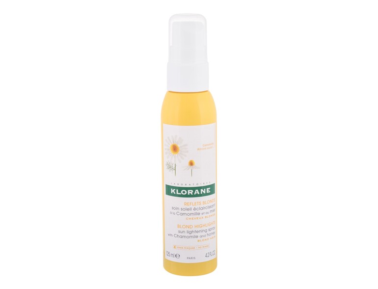 Spray curativo per i capelli Klorane Chamomile Blond Highlights Sun Lightening Spray 125 ml