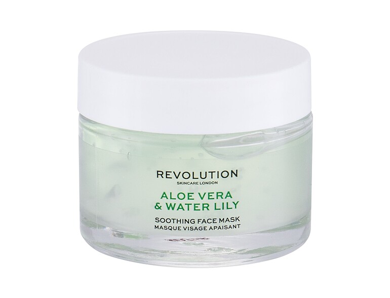 Maschera per il viso Revolution Skincare Aloe Vera & Water Lily 50 ml scatola danneggiata