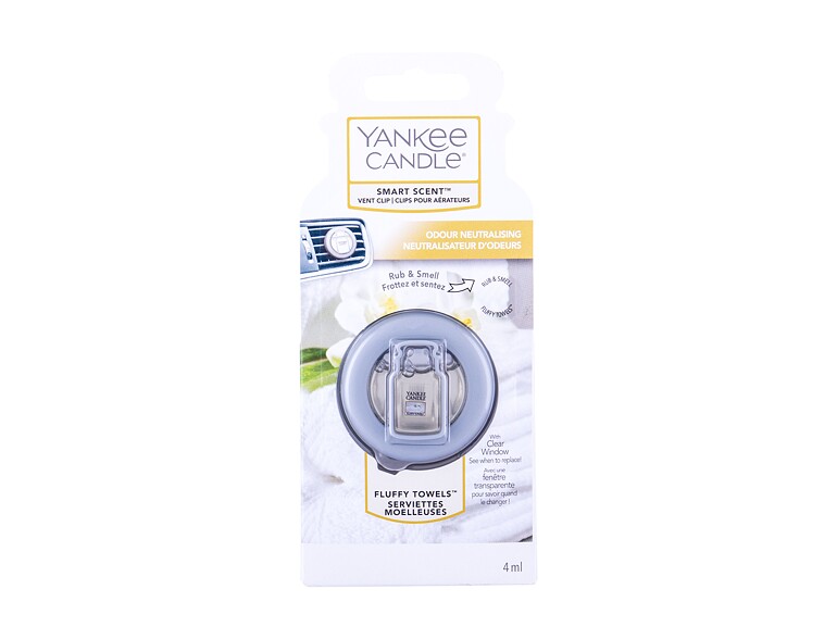 Deodorante per auto Yankee Candle Fluffy Towels 4 ml scatola danneggiata