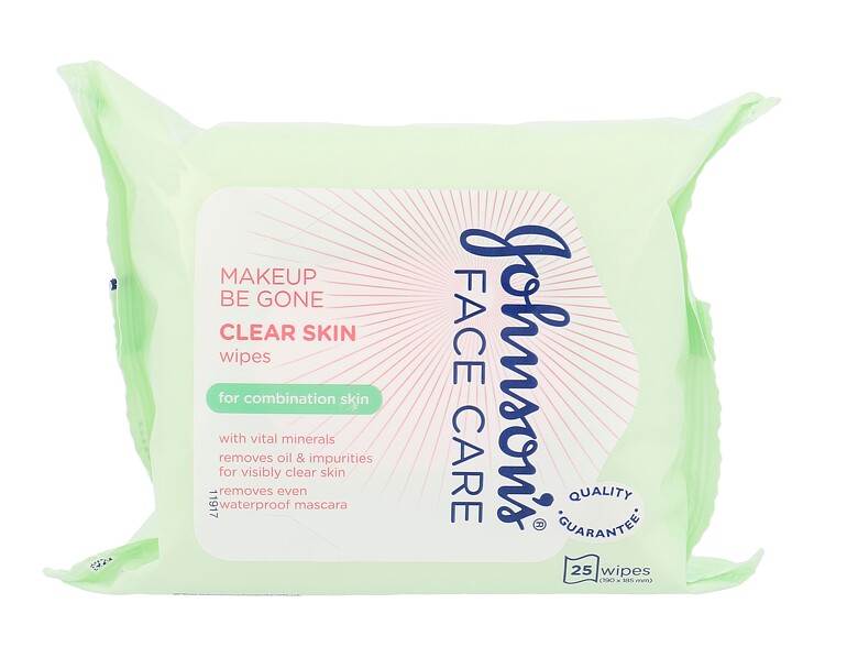 Reinigungstücher  Johnson´s Face Care Clear Skin 25 St. Beschädigte Verpackung