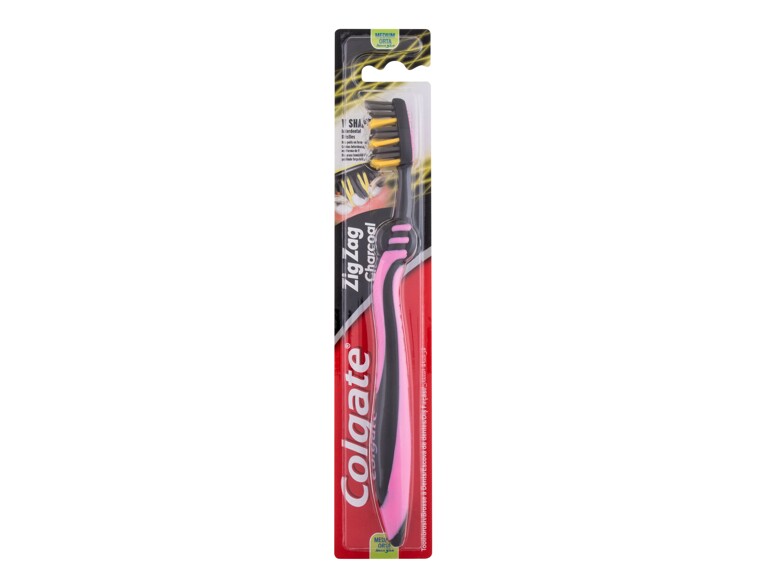 Zahnbürste Colgate ZigZag Charcoal Medium 1 St. Beschädigte Verpackung