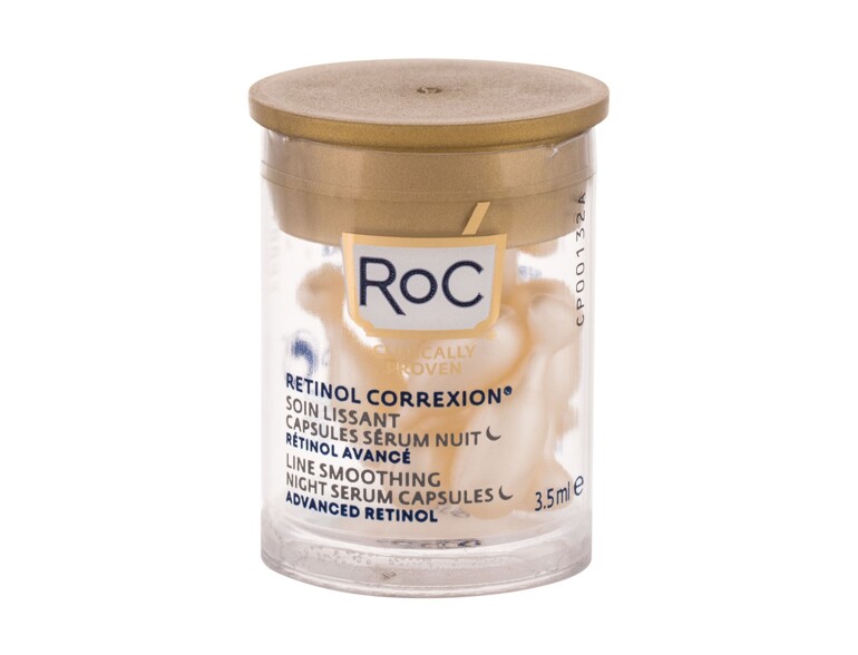 Sérum visage RoC Retinol Correxion Line Smoothing Advanced Retinol Night Serum Capsules 3,5 ml boîte