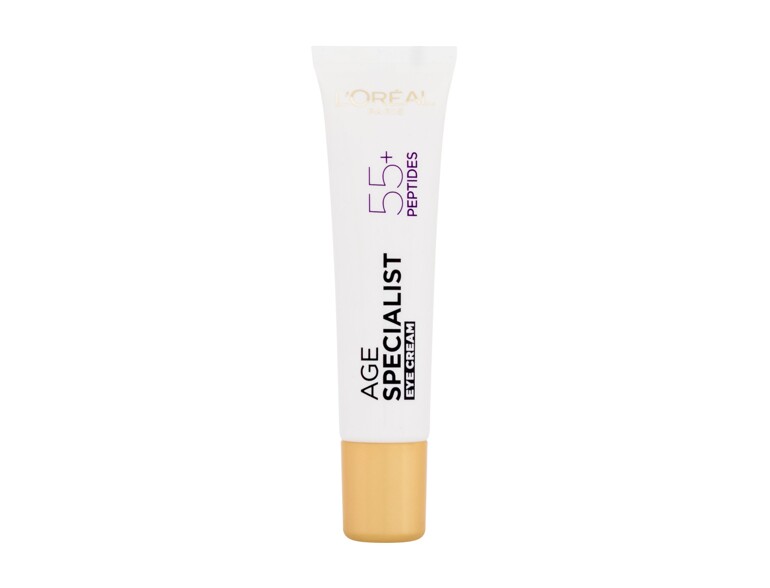 Augencreme L'Oréal Paris Age Specialist 55+ Peptides & Caffeine Eye Cream 15 ml Beschädigte Schachtel