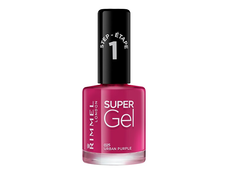 Nagellack Rimmel London Super Gel STEP1 12 ml 025 Urban Purple