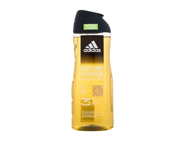 Duschgel Adidas Victory League Shower Gel 3-In-1 New Cleaner Formula 400 ml