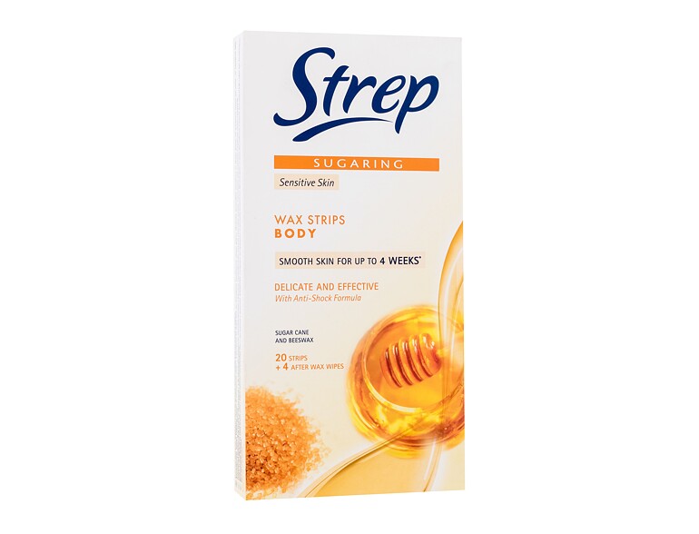 Depilationspräparat Strep Sugaring Wax Strips Body Delicate And Effective Sensitive Skin 20 St. Beschädigte Schachtel