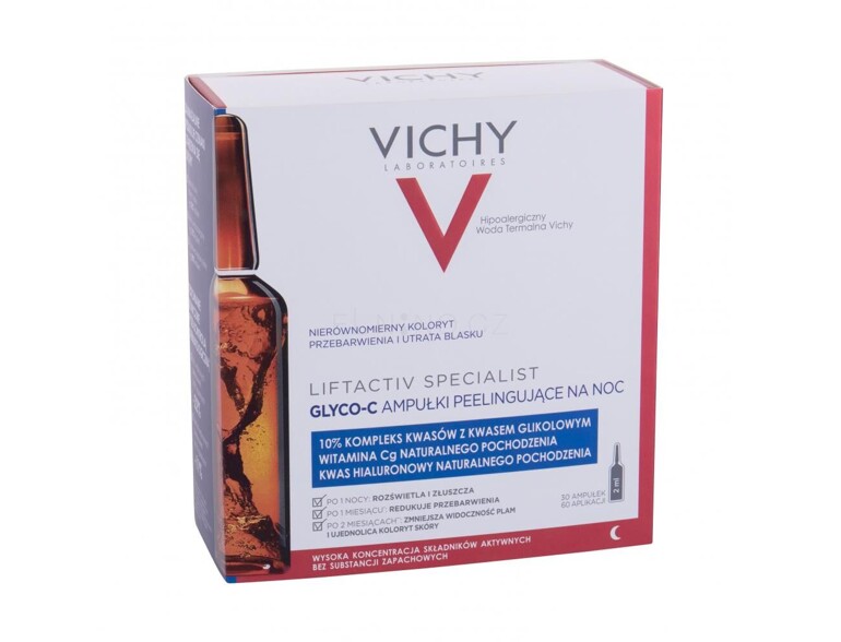Siero per il viso Vichy Liftactiv Glyco-C Night Peel Ampoules 60 ml scatola danneggiata