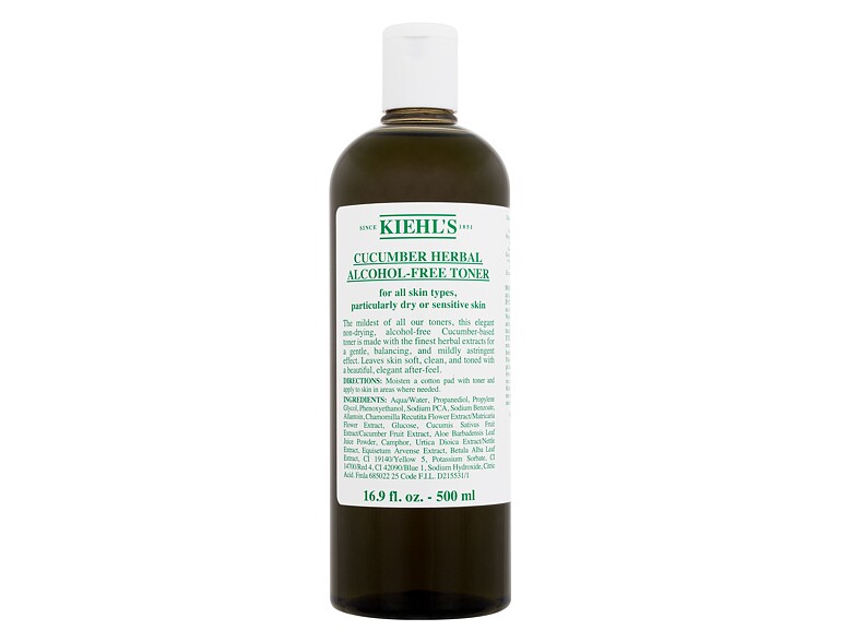 Gesichtswasser und Spray Kiehl´s Cucumber Herbal Alcohol-Free Toner 500 ml Beschädigtes Flakon