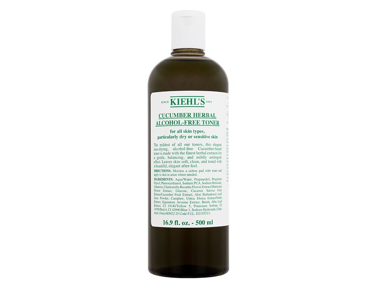 Lotion visage et spray  Kiehl´s Cucumber Herbal Alcohol-Free Toner 500 ml flacon endommagé