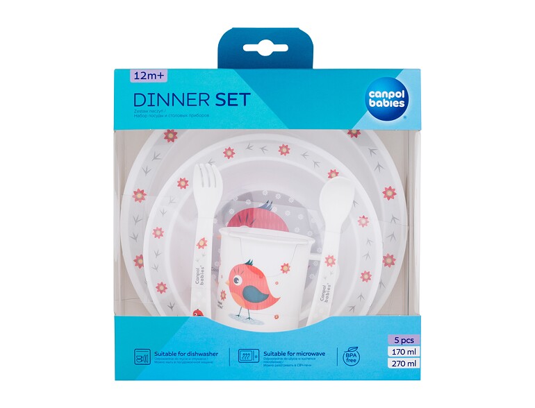 Geschirr Canpol babies Cute Animals Dinner Set Bird 270 ml