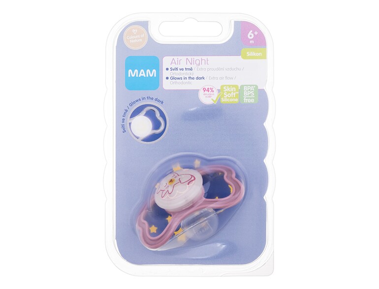 Schnuller MAM Air Night Silicone Pacifier 6m+ Tiger 1 St.
