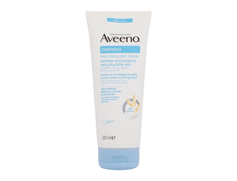 Körpercreme Aveeno Dermexa Daily Emollient Cream 200 ml Beschädigte Schachtel