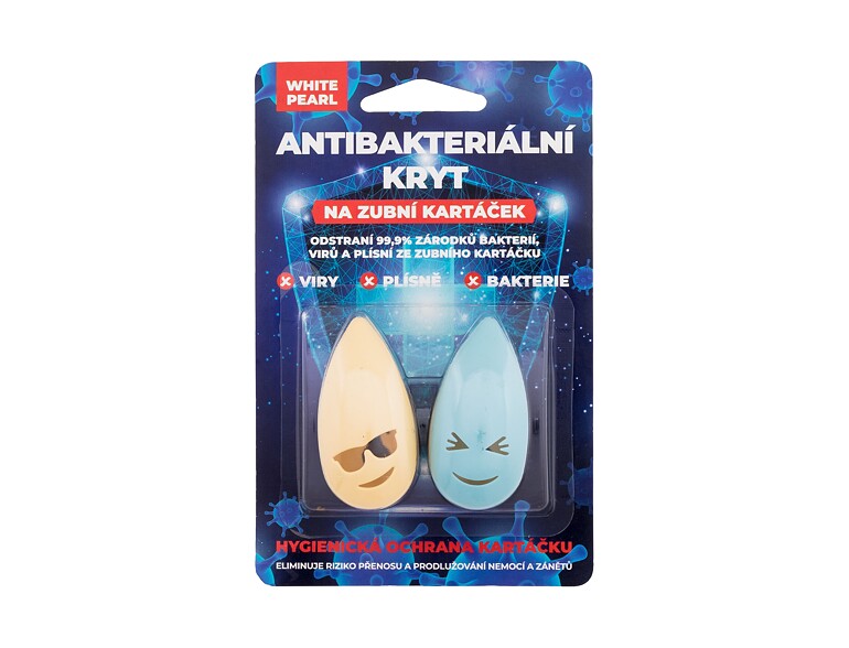 Zahnbürstenhalter White Pearl Antibacterial Toothbrush Cover 2 St.