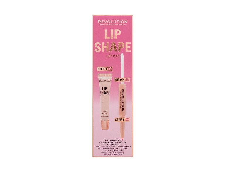 Lipgloss Makeup Revolution London Lip Shape 9 ml Pink Nude Sets