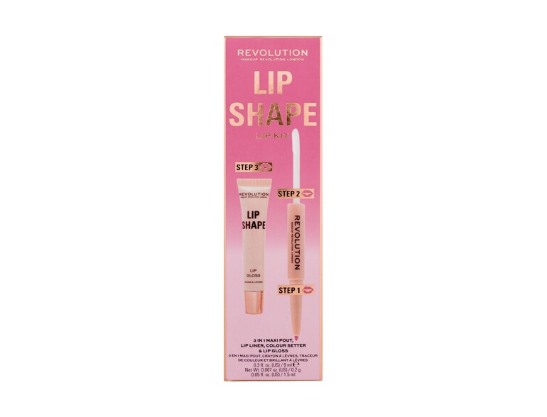 Lipgloss Makeup Revolution London Lip Shape 9 ml Pink Nude Sets