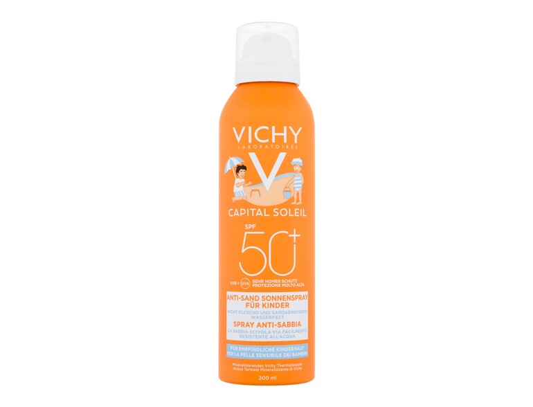 Protezione solare corpo Vichy Capital Soleil Kids Anti-Sand Mist SPF50+ 200 ml flacone danneggiato