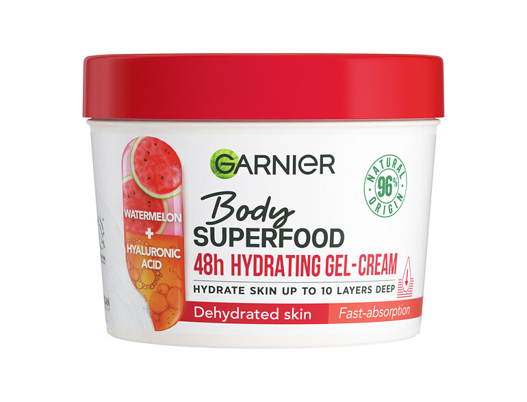 Crème corps Garnier Body Superfood 48h Hydrating Gel-Cream Watermelon & Hyaluronic Acid 380 ml