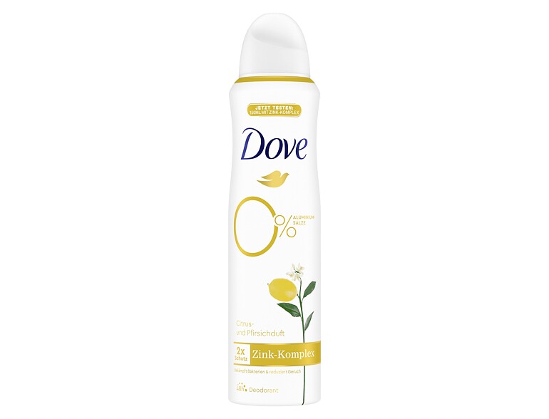 Déodorant Dove 0% ALU Citrus & Peach 48h 150 ml