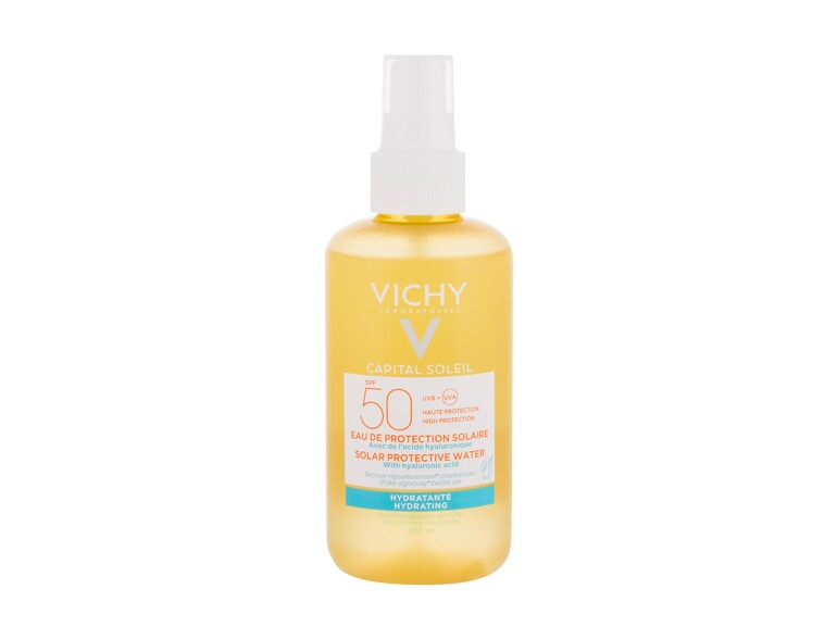 Protezione solare corpo Vichy Capital Soleil Solar Protective Water SPF50 200 ml flacone danneggiato