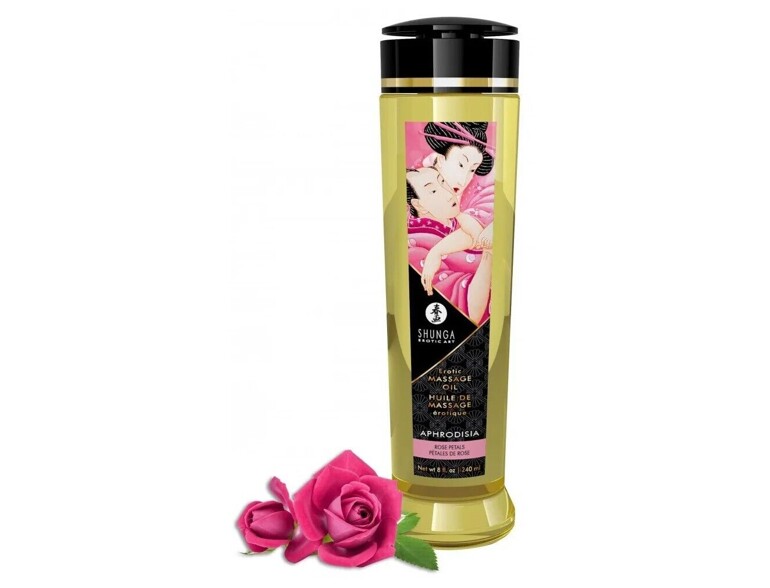 Erotische Kosmetik Shunga Erotic Massage Oil Aphrodisia Rose Petals 240 ml