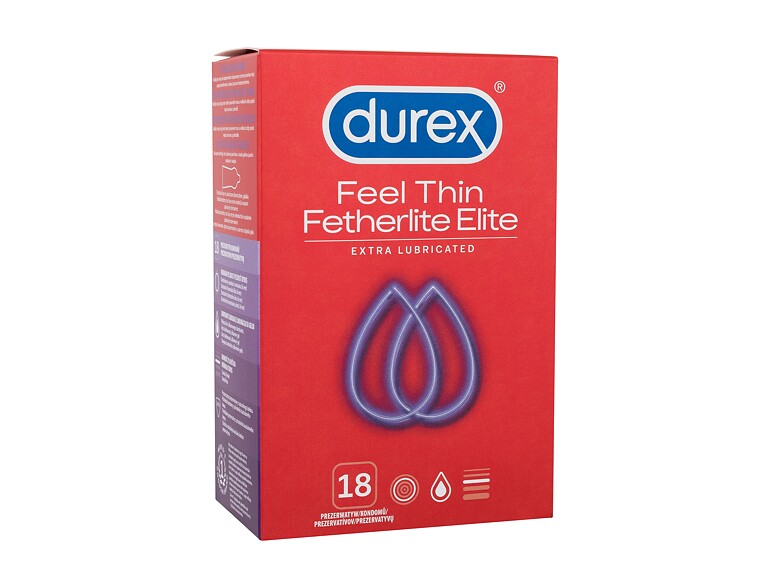 Kondom Durex Feel Thin Extra Lubricated 18 St. Beschädigte Schachtel