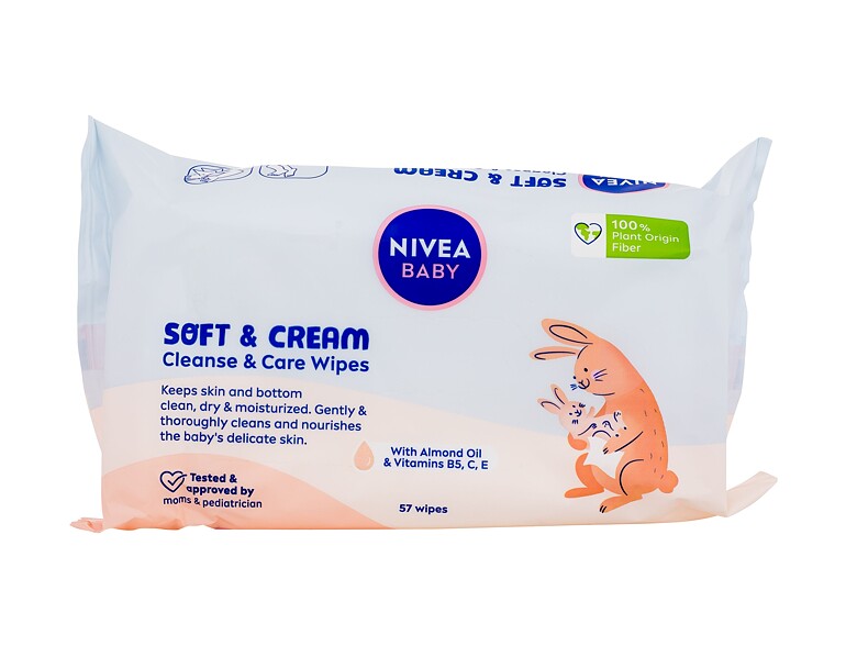 Reinigungstücher  Nivea Baby Soft & Cream Cleanse & Care Wipes 57 St.