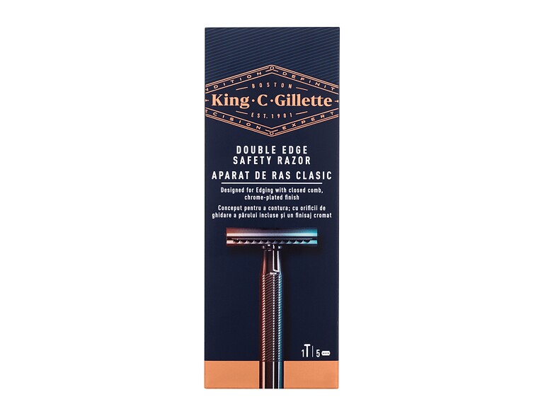 Rasierer Gillette King C. Double Edge Safety Razor 1 St. Beschädigte Schachtel