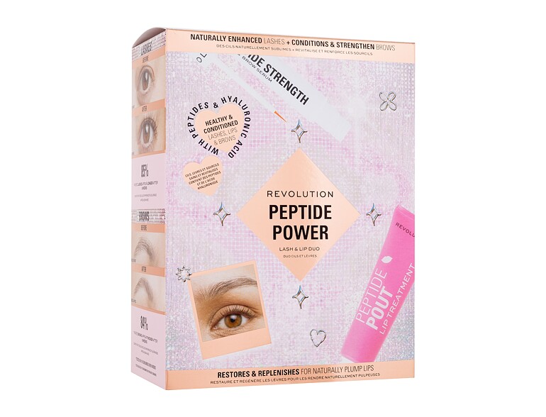 Wimpern- und Augenbrauenpflege Makeup Revolution London Peptide Power Lash & Lip Duo 3 ml Sets