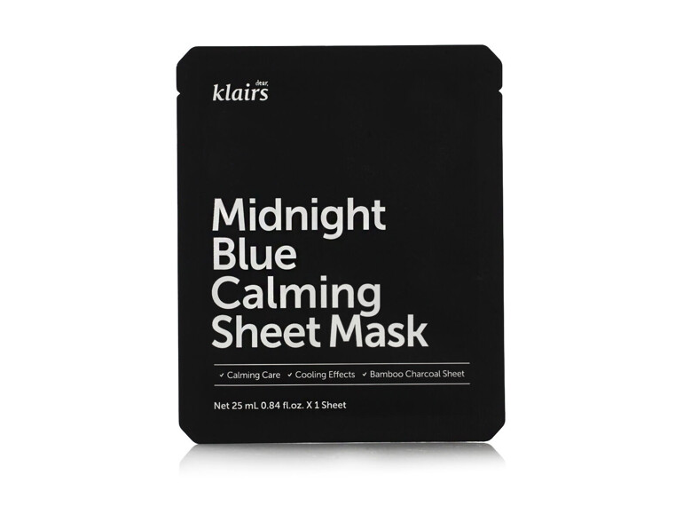 Gesichtsmaske Dear, Klairs Midnight Blue Calming Sheet Mask 25 ml