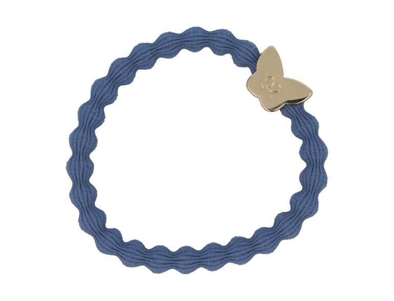 Haargummi By Eloise London Gold Butterfly Dove Blue 1 St.