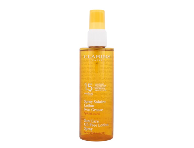 Soin solaire corps Clarins Sun Care Spray Oil Free Lotion SPF15 150 ml boîte endommagée
