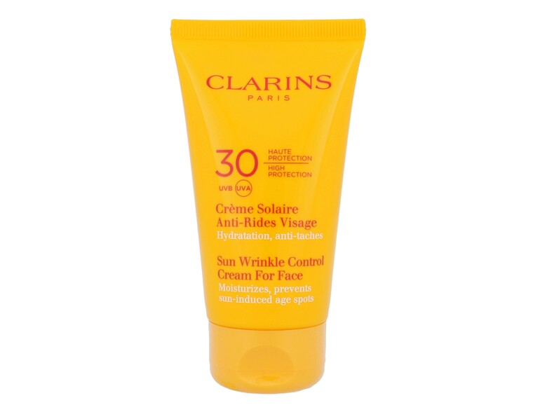 Soin solaire visage Clarins Sun Wrinkle Control SPF30 75 ml boîte endommagée