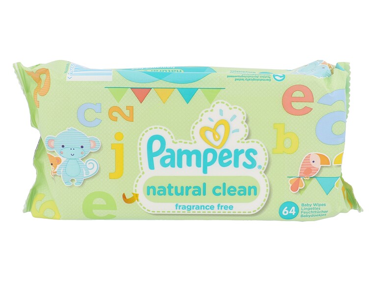 Lingettes nettoyantes Pampers Baby Wipes Natural Clean 64 St.