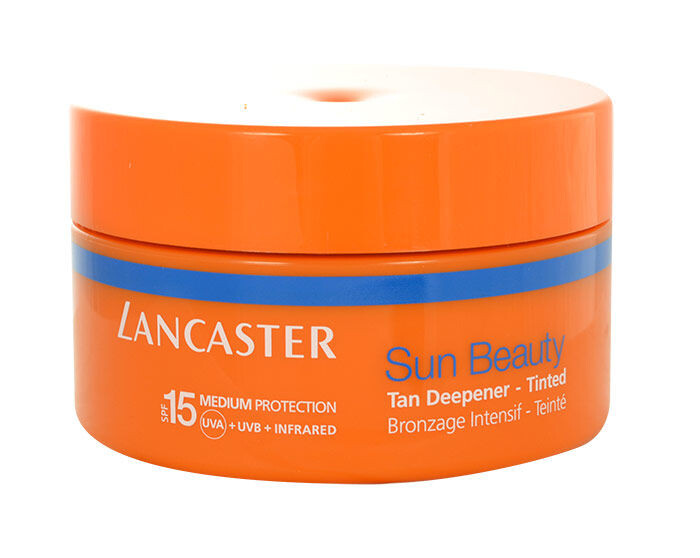 Protezione solare corpo Lancaster Sun Beauty Tan Deeper Tinted SPF15 200 ml scatola danneggiata