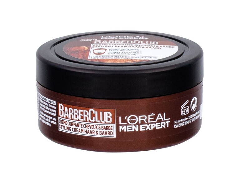 Balsamo per la barba L'Oréal Paris Men Expert Barber Club Beard & Hair Styling Cream 75 ml