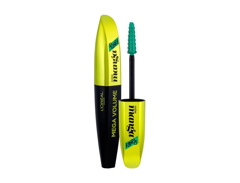 Mascara L'Oréal Paris Mega Volume Miss Manga Punky 8 ml Green