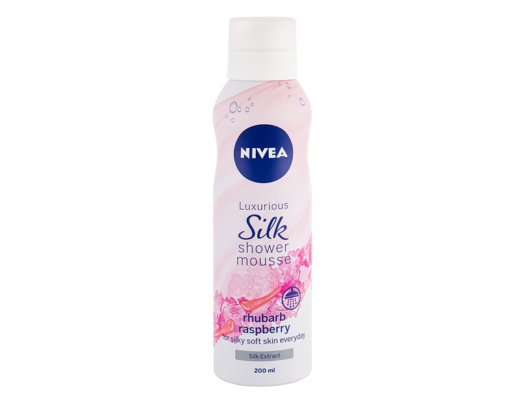 Duschschaum  Nivea Silk Mousse Rhubarb Raspberry 200 ml