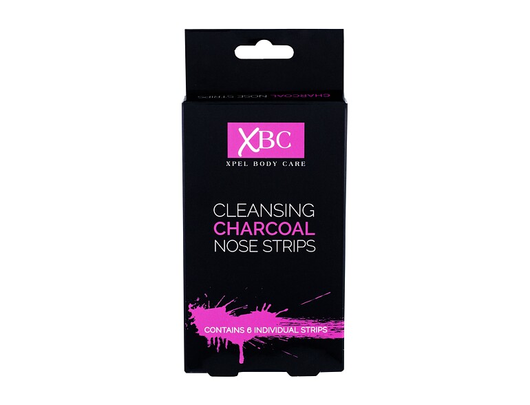 Maschera per il viso Xpel Body Care Cleansing Charcoal Nose Strips 6 St. scatola danneggiata