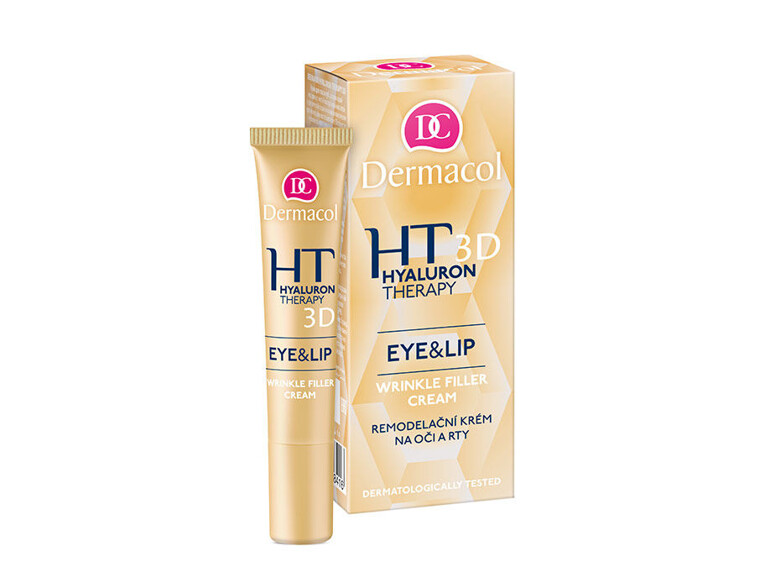 Augencreme Dermacol 3D Hyaluron Therapy Eye&Lip Wrinkle Filler Cream 15 ml Beschädigte Schachtel