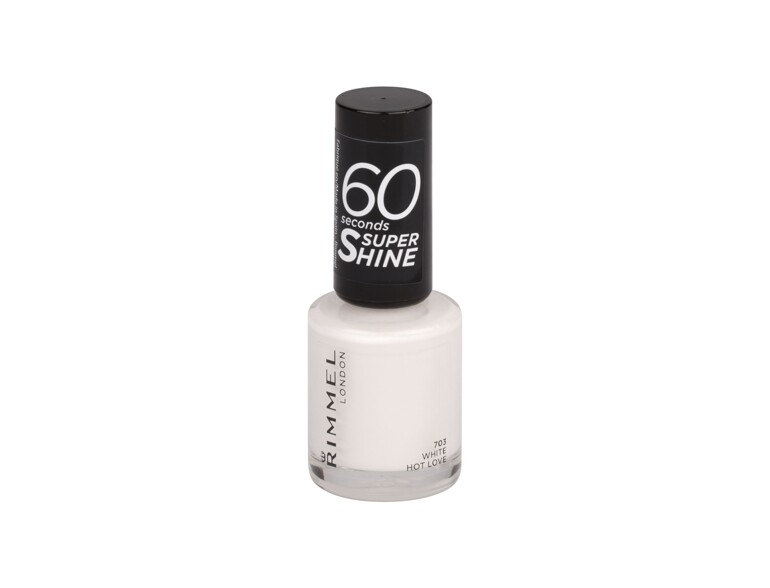 Smalto per le unghie Rimmel London 60 Seconds Super Shine 8 ml 703 White Hot Love