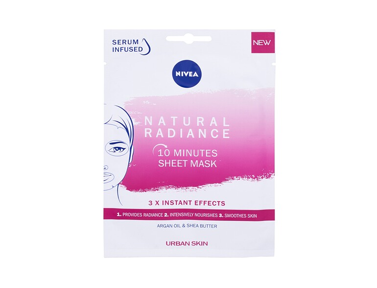 Gesichtsmaske Nivea Natural Radiance 10 Minutes Sheet Mask 1 St.