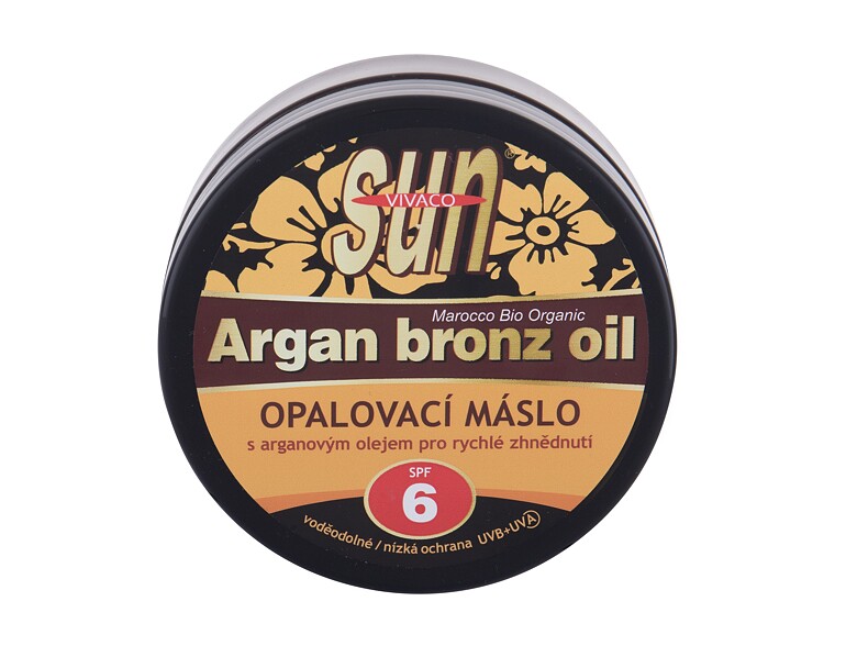 Protezione solare corpo Vivaco Sun Argan Bronz Oil Suntan Butter SPF6 200 ml