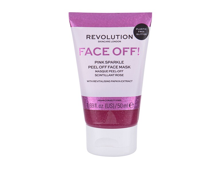 Maschera per il viso Revolution Skincare Face Off! Pink Sparkle 50 ml