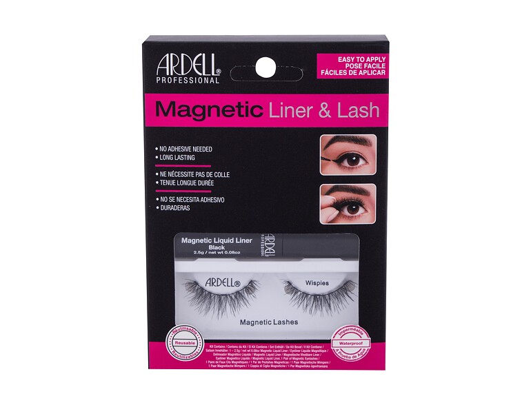 Falsche Wimpern Ardell Magnetic Liner & Lash Wispies 1 St. Black Beschädigte Schachtel Sets