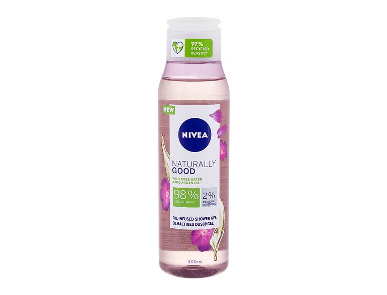 Doccia gel Nivea Naturally Good Wild Rose Water 300 ml