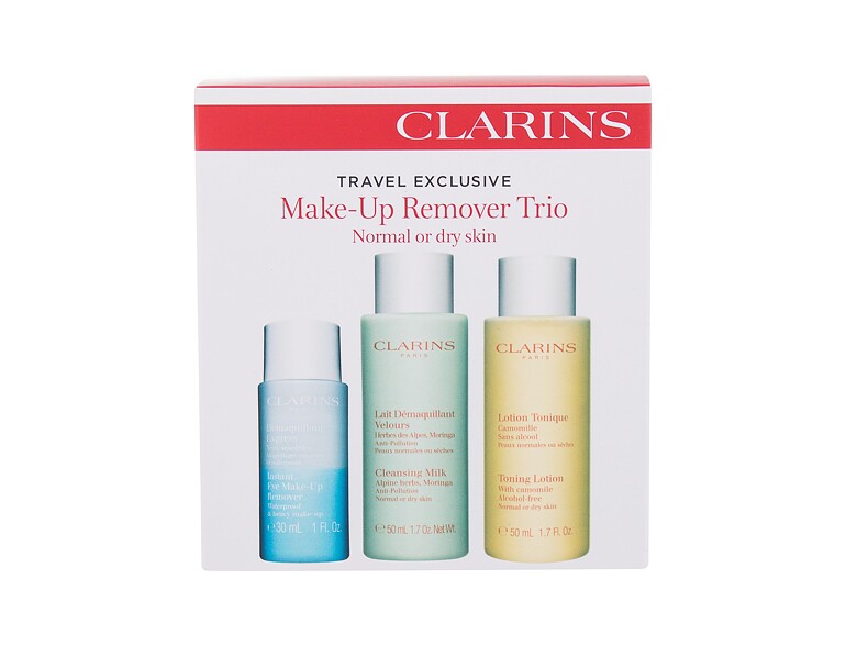 Latte detergente Clarins Make-Up Remover Trio 50 ml Sets